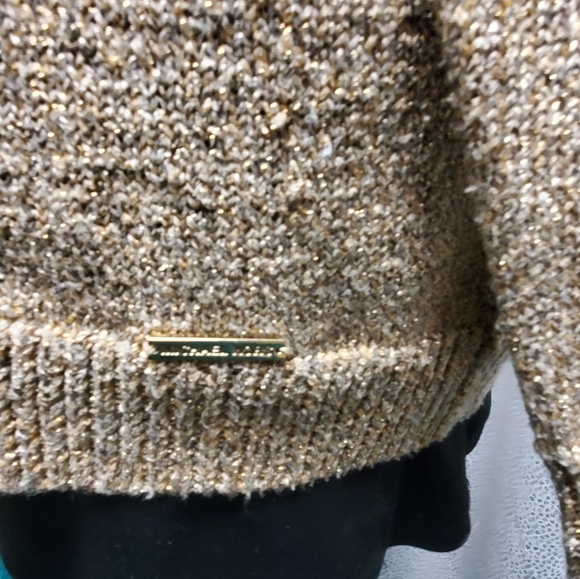 Michael Kors Metallic Pullover V Neck Sweater - Picture 9 of 9